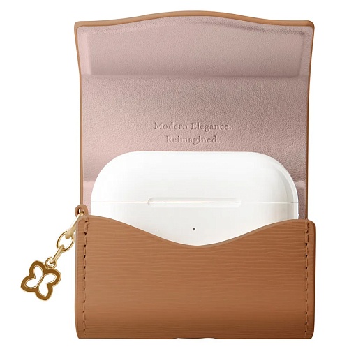 Чехол Airpods Pro 1/2/3 Uniq COEHL Mirelle Wallet case, коричневый