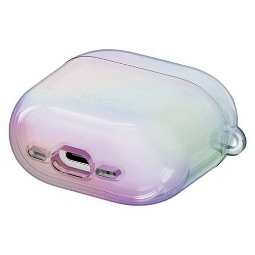 Чехол Airpods 4 Uniq Iridescia (holographic), светлый кварц