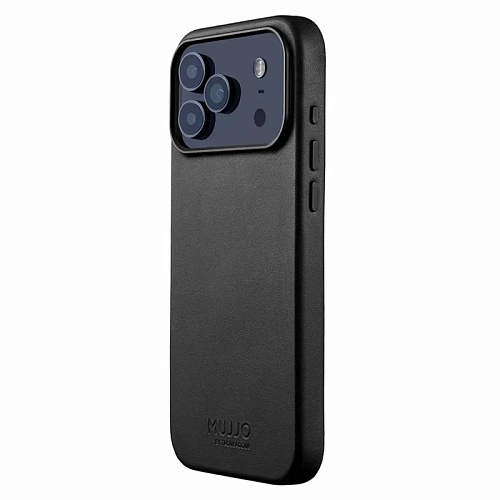 Чехол iPhone 17 Pro Max Mujjo Leather, черный