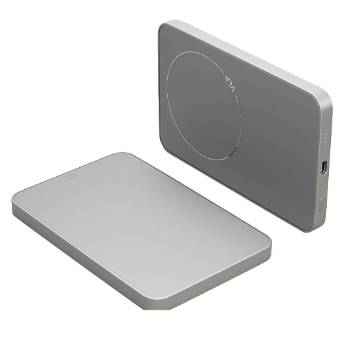 Аккумулятор Внешний vlp Diamond Energy MagSafe, Qi2, 5000 mAh, 3A, USB-C, натуральный титан