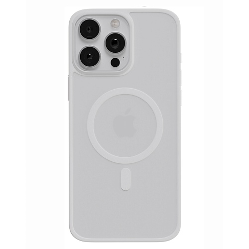 Чехол iPhone 16 Pro AceCase Soft Rim, белый титан