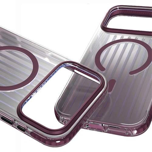 Чехол iPhone 18 Pro Max/17 Pro Max VLP Pulse Case с MagSafe, бургунди