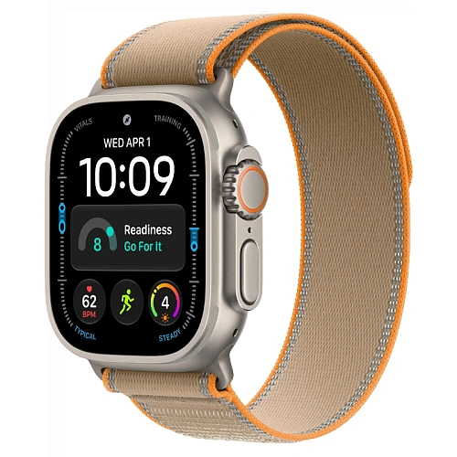 Apple Watch Ultra 4, 49 мм, корпус из натурального титана, Trail Loop песок