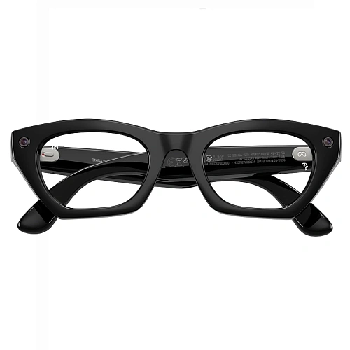 Умные Очки Ray-Ban Meta Zena Gen 3, Shiny Black, Clear Blue-Violet Light Filter, Размер M