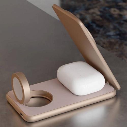 Беспроводная Зарядная Станция vlp Alum Power Pro (3В1), пустынный титан