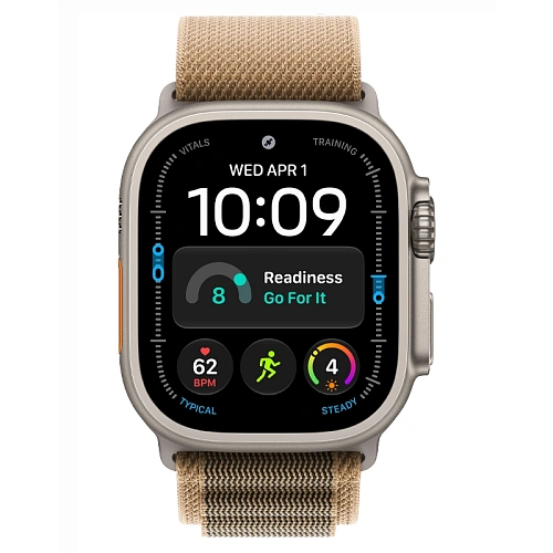 Apple Watch Ultra 4, 49 мм, корпус из натурального титана, Alpine Loop пустынный