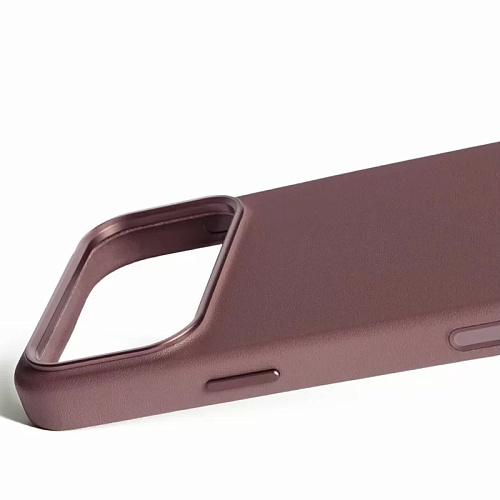 Чехол iPhone 17 Pro Max Mujjo Leather, красная бронза