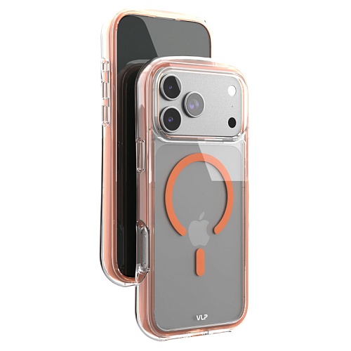 Чехол iPhone 17 Pro Max VLP Bubble Case с MagSafe, оранжевый