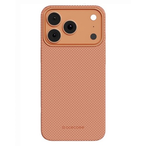 Чехол iPhone 17 Pro Max AceCase Kevrox Эстетик, оранжевый