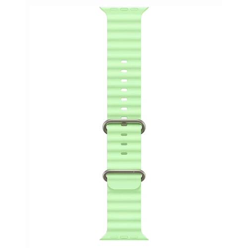 Apple Watch Ultra 3, 49 мм, корпус из натурального титана, Ocean Band неоновый зеленый