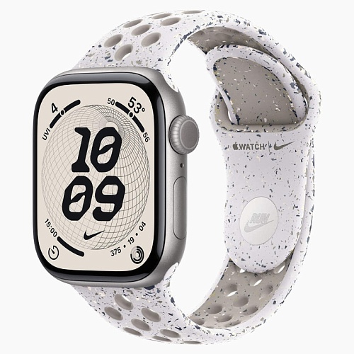 Apple Watch Series 11, 42 мм, корпус алюминий космический серый, Nike Sport Band, серый