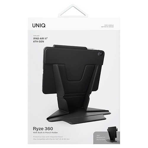 Чехол iPad Air 11 (2024/25) / Air 10.9 (2020/22) Uniq Ryze 360, черный