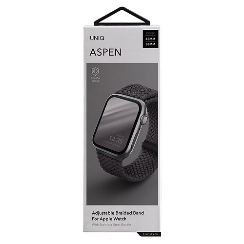 Ремешок Uniq  ASPEN Strap Braided Для Apple Watch 42/41/40 mm, серый
