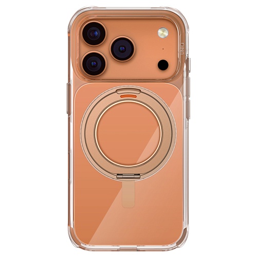 Чехол iPhone 17 Pro Max Uniq Swivix with 360-Rotating stand MagSafe, золотой