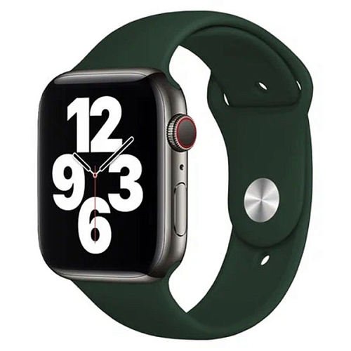 Ремешок силиконовый «vlp» Silicone Band для Apple Watch 42/44 мм, темно-зеленый