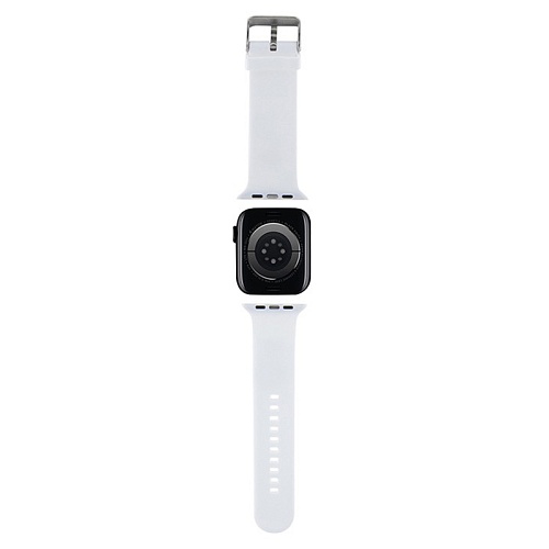 Ремешок Lagerfeld 3D Rubber NFT Karl head Для Apple Watch 42/41/40mm, белый