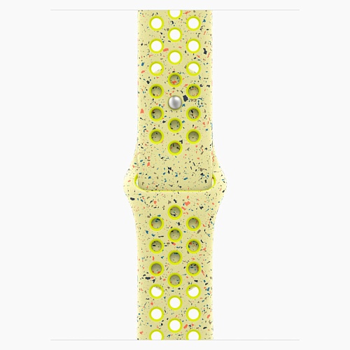 Apple Watch Series 11, 42 мм, корпус алюминий угольно-черный, Nike Sport Band, желтый