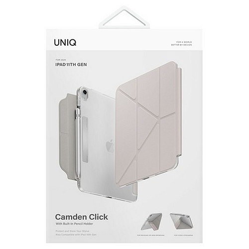 Чехол Для iPad 2022/2025 (10/11 Gen) Uniq Camden Click, бежевый