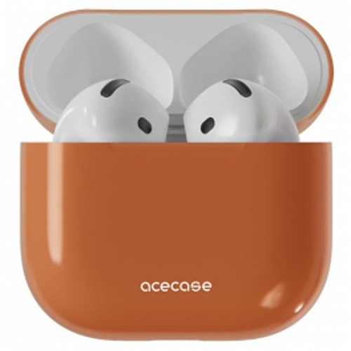 Чехол AirPods 4 AceCase AirShell, оранжевый