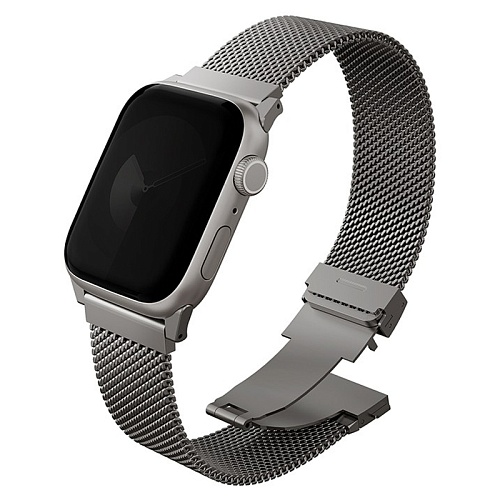 Ремешок Apple Watch 40/41/42mm Uniq Dante PRO Strap Mesh Steel Metallic, серебристый