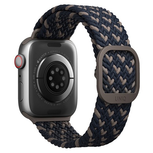 Ремешок Apple Watch 46/45/44 mm Uniq ASPEN Design strap Braided Pebble, синий