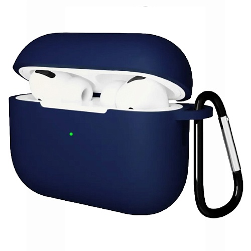 Чехол Для AirPods Pro 3 Gurdini Soft Touch С Карабином, темно-синий