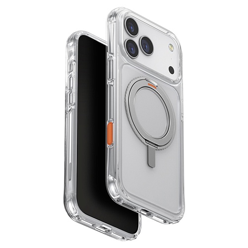 Челох iPhone 17 Pro Max Uniq Swivix with 360-Rotating stand Magsafe, прозрачный