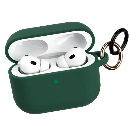 Чехол Для AirPods Pro 3 VLP Charm Case Силиконовый, темно-зеленый