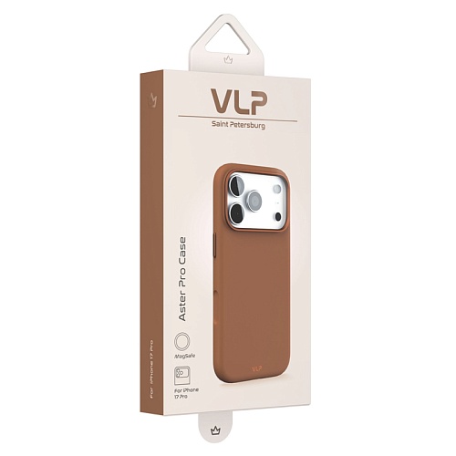 Чехол iPhone 17 Pro VLP Aster Pro Case с MagSafe, мокка