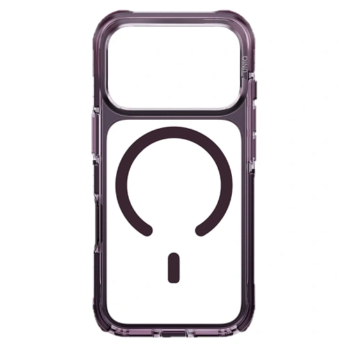 Чехол iPhone 18 Pro/17 Pro Uniq Combat Blanc MagSafe, бургунди