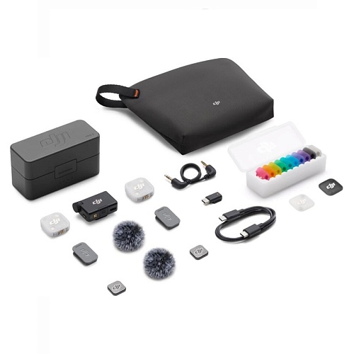 Беспроводной Микрофон DJI Mic Mini 2 Multicolor (2TX+1RX+ Charging Case), черный