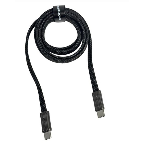 Кабель Keephone Weaveport Type-C to Type-C 60W, черный