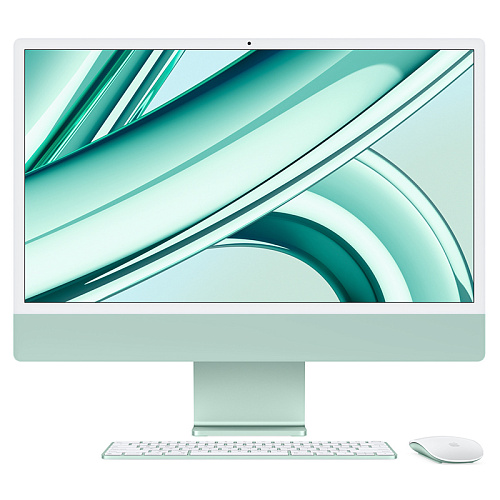 iMac 24" М3, 8C CPU, 10C GPU, 8/256 ГБ SSD, зеленый