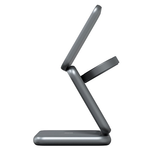 Беспроводное зарядное устройство Magssory Fold Pro 3в1, с MagSafe, совместимое с Qi2, графитовый