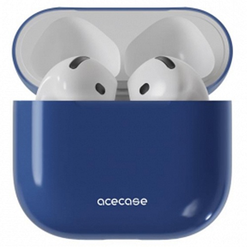 Чехол AirPods 4 AceCase AirShell, голубой
