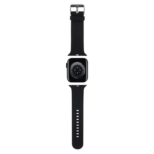Ремешок Apple Watch 42/41/40 mm Lagerfeld 3D Rubber NFT Karl & Choupette heads, черный