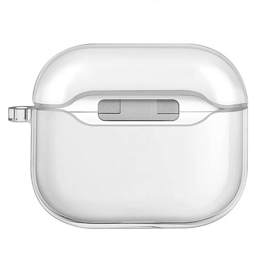 Uniq для Airpods 4 чехол Glase TPU case with carabin Clear