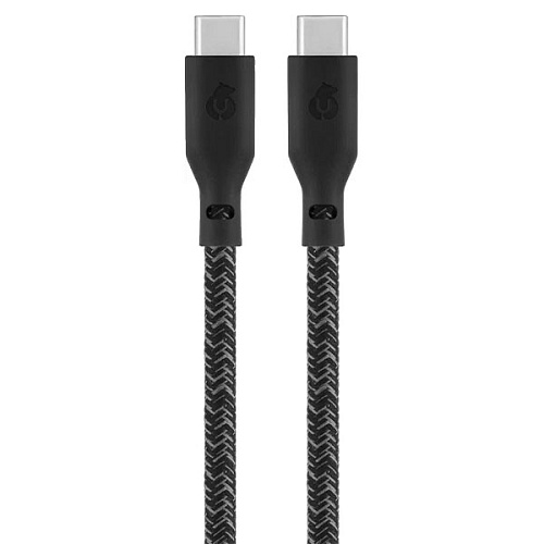 Кабель зарядный uBear Trend Cable USB-C/USB-C 2.4м, 140W, цвет черный