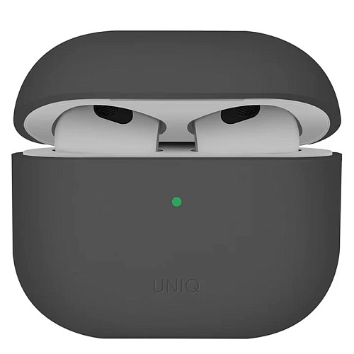 Чехол Airpods 4 Uniq LINO Liquid silicone, серый