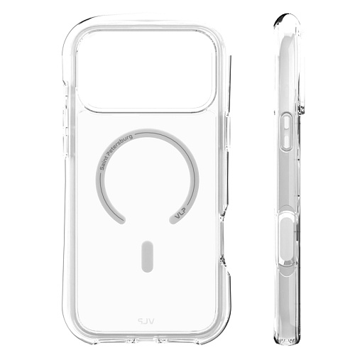 Чехол iPhone 17 Pro Max VLP Bubble Case с MagSafe, белый