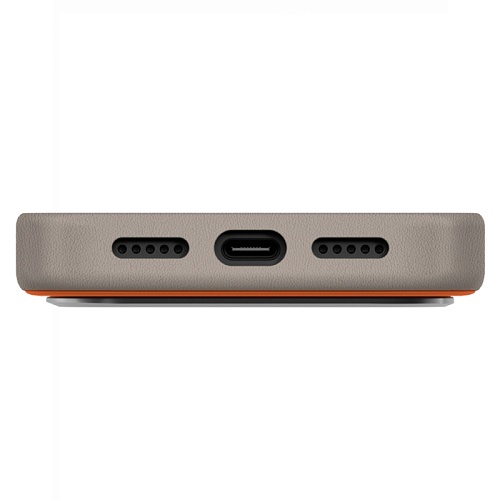 Чехол iPhone 17 Pro Max Uniq Lyden DS Magsafe, оранжевый/серый