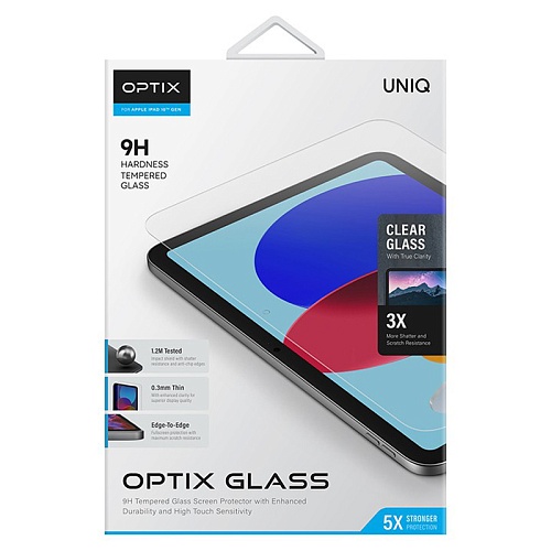 Стекло Защитное iPad 2025 Uniq OPTIX Clear, Глянец