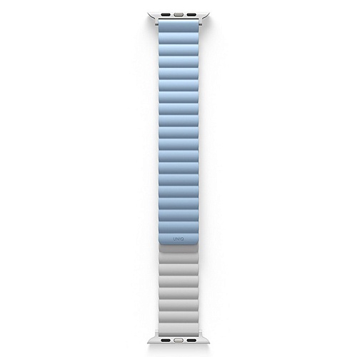 Ремешок Apple Watch 40/41/42mm Uniq Revix reversible Magnetic, белый/голубой