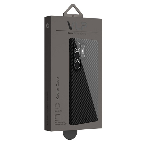 Чехол Для Samsung S25 Ultra vlp Kevlar Case С MagSafe, Кевлар, черный