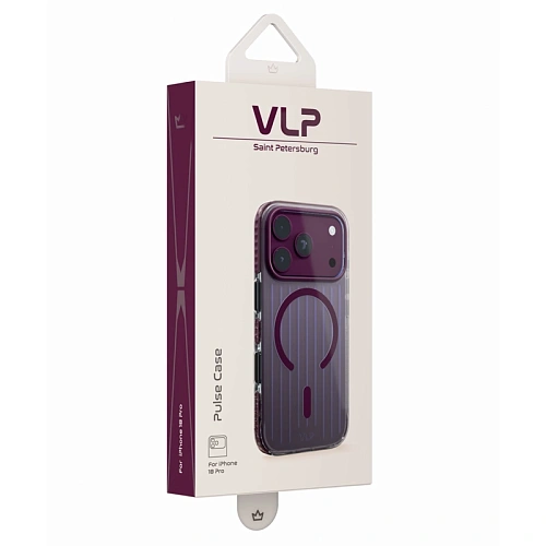 Чехол iPhone 18 Pro/17 Pro VLP Pulse Case с MagSafe, бургунди