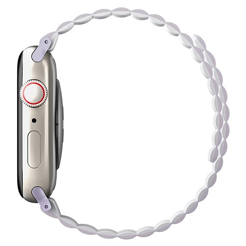 Ремешок Apple Watch 40/41/42mm Uniq Revix reversible Magnetic, фиолетовый/белый