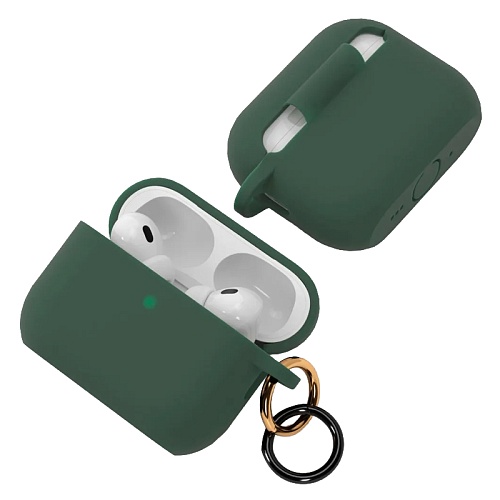 Чехол Для AirPods Pro 3 VLP Charm Case Силиконовый, темно-зеленый