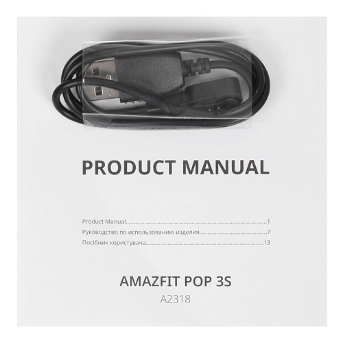 Умные Часы Xiaomi Amazfit Pop 3S, черный корпус, черный ремешок